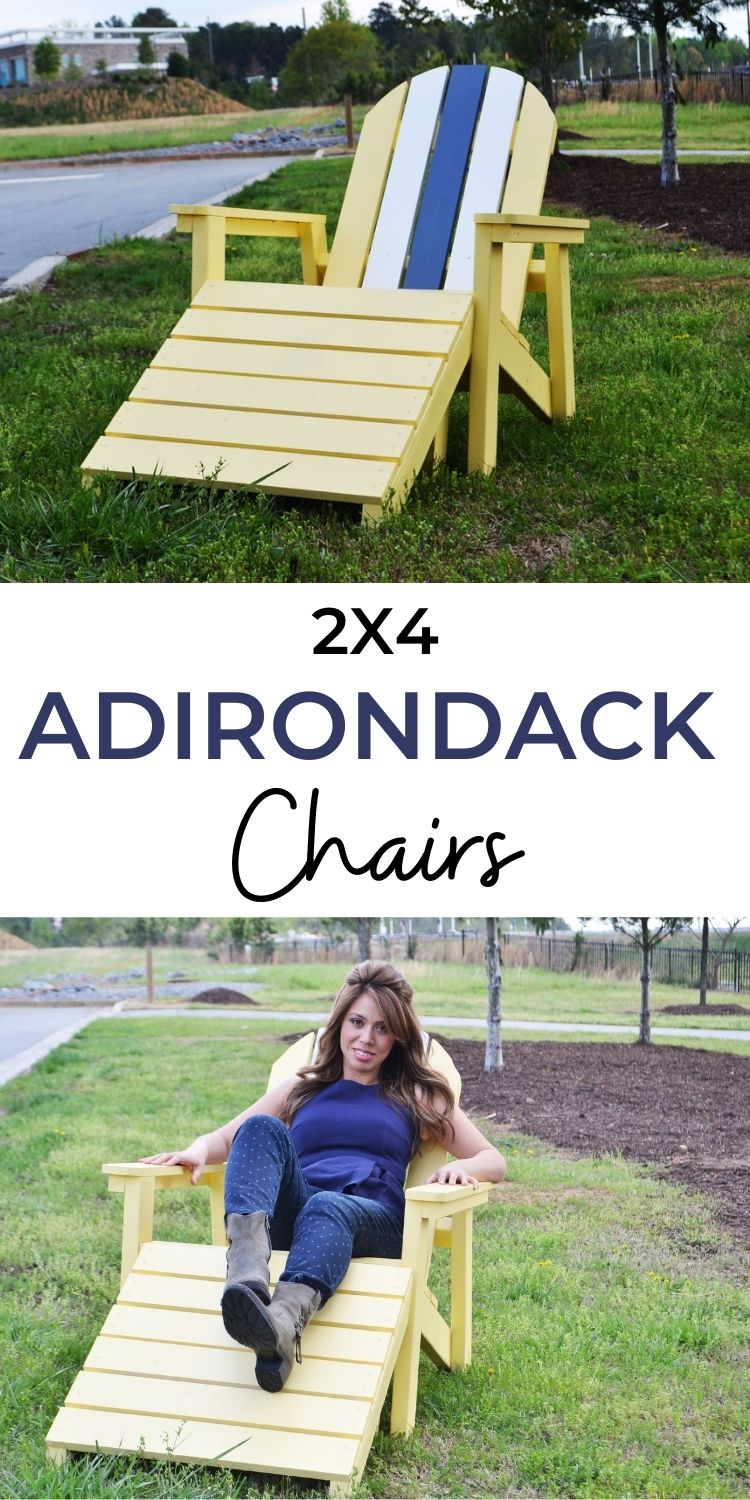 2x4 Adirondack Chair Plans with Back Leg and Footstool Ana White